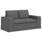 Preview: ARDEBO.de - Sofa 2 pcs Dunkelgrau Metall