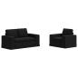 Preview: Sofa Set 2 stk. Schwarz Stoff