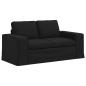 Preview: Sofa Set 2 stk. Schwarz Stoff
