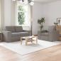 Preview: ARDEBO.de - Sofa 2 pcs Taupe Metall