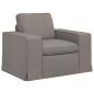 Preview: Sofa 2 pcs Taupe Metall