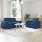 Preview: ARDEBO.de - Sofa 2 pcs Blau Metall