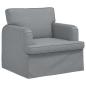 Preview: Sofa Set 2 stk. Hellgrau Stoff