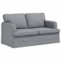 Preview: Sofa Set 2 stk. Hellgrau Stoff