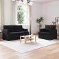 Preview: ARDEBO.de - Sofa 2 pcs Schwarz Metall