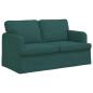 Preview: Sofa Set 2 stk. Dunkelgrün Stoff