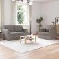 Preview: ARDEBO.de - Sofa 2 pcs Taupe Metall
