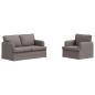 Preview: Sofa 2 pcs Taupe Metall