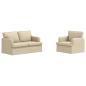Preview: Sofa 2 pcs Creme Metall