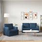 Preview: Sofa 2 pcs Blau Metall