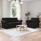 Preview: ARDEBO.de - Sofa 2 pcs Schwarz Metall