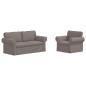 Preview: Sofa 2 pcs Taupe Metall