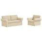 Preview: Sofa 2 pcs Creme Metall