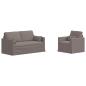 Preview: Sofa 2 pcs Taupe Metall