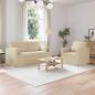 Preview: ARDEBO.de - Sofa 2 pcs Creme Metall