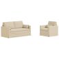 Preview: Sofa 2 pcs Creme Metall