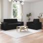 Preview: ARDEBO.de - Sofa 2 pcs Schwarz Metall