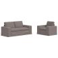 Preview: Sofa 2 pcs Taupe Metall
