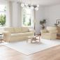 Preview: ARDEBO.de - Sofa 2 pcs Creme Metall