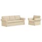 Preview: Sofa 2 pcs Creme Metall