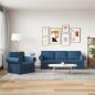 Preview: Sofa 2 pcs Blau Metall