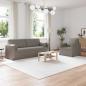 Preview: ARDEBO.de - Sofa 2 pcs Taupe Metall