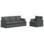 Preview: Sofa 2 pcs Dunkelgrau Metall