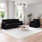 Preview: ARDEBO.de - Sofa 2 pcs Schwarz Metall
