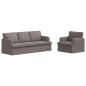 Preview: Sofa 2 pcs Taupe Metall