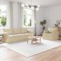 Preview: ARDEBO.de - Sofa 2 pcs Creme Metall