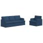 Preview: ARDEBO.de - Sofa 2 pcs Blau Metall