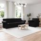 Preview: ARDEBO.de - Sofa 2 pcs Schwarz Metall