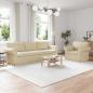 Preview: ARDEBO.de - Sofa 2 pcs Creme Metall