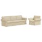 Preview: Sofa 2 pcs Creme Metall