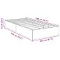 Preview: Ottoman Bettgestell Beton 193 x 120 x 25 cm Spanplatte