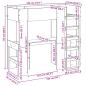 Preview: Etagenbettgestell mit Schreibtisch Sonoma-Eiche 100 x 200 cm
