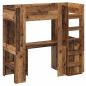Preview: Etagenbettgestell mit Schreibtisch Altholz 100 x 200 cm