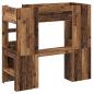 Preview: Etagenbettgestell mit Schreibtisch Altholz 100 x 200 cm