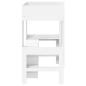 Preview: Etagenbettgestell mit Schreibtisch Weiß 100 x 200 cm
