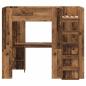 Preview: Etagenbettgestell mit Schreibtisch Altholz 100 x 200 cm