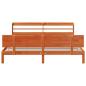 Preview: Bettrahmen mit Kopfteil 2 pcs Wachsbraun Massivholz Kiefer