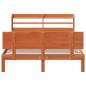 Preview: Bettrahmen mit Kopfteil 2 pcs Wachsbraun Massivholz Kiefer