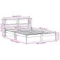 Preview: Bettrahmen mit Kopfteil 2 pcs Wachsbraun Massivholz Kiefer