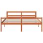 Preview: Bettrahmen mit Kopfteil 2 pcs Wachsbraun Massivholz Kiefer