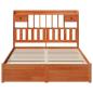 Preview: Bücherregal Bettgestell 2 pcs Wachsbraun 200 x 160 cm