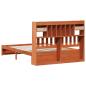 Preview: Bücherregal Bettgestell 2 pcs Wachsbraun 200 x 160 cm