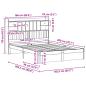 Preview: Bücherregal Bettgestell 2 pcs Wachsbraun 200 x 160 cm