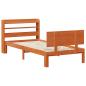 Preview: Bettrahmen mit Kopfteil 2 pcs Wachsbraun Massivholz Kiefer