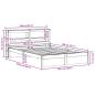 Preview: Bettrahmen mit Kopfteil 2 pcs Wachsbraun Massivholz Kiefer