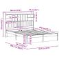 Preview: Bücherregal Bettgestell 2 pcs Wachsbraun 200 x 140 cm